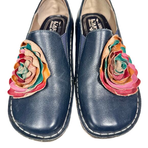 L’Artiste Spring Step | Women | Emilia Leather Floral Slip On Shoes | Sz 5.5-6 - Picture 8 of 13
